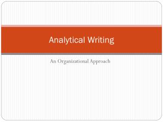 Analytical Writing