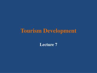 Tourism Development