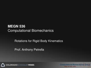 MEGN 536 Computational Biomechanics