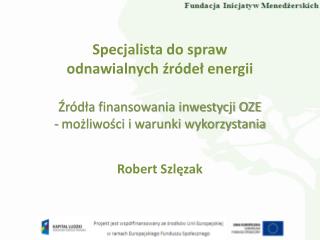 Specjalista do spraw odnawialnych źródeł energii