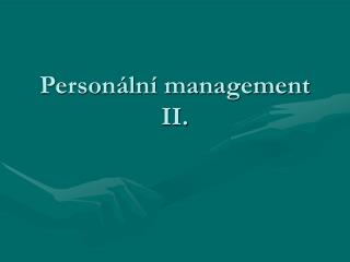 Personální management II.