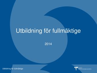 Utbildning för fullmäktige