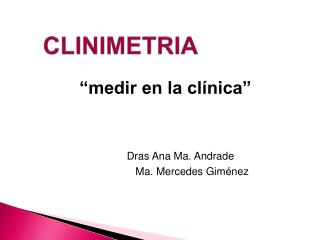 CLINIMETRIA