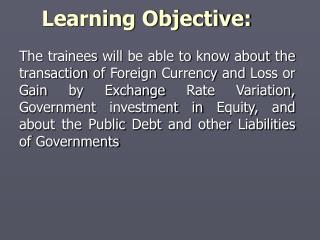 Learning Objective: