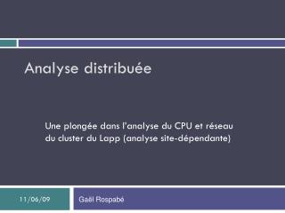 Analyse distribuée