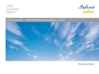 2010 Activity – Month Ending December, 2010