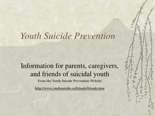 Youth Suicide Prevention