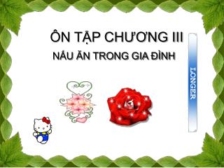 ÔN TẬP CHƯƠNG III