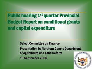 Select Committee on Finance