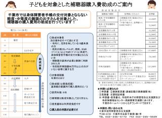 子どもを対象とした補聴器購入費助成のご案内