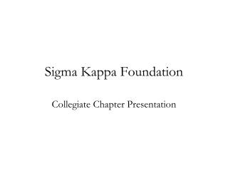 Sigma Kappa Foundation