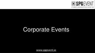 Organizer of Corporate Events and Conferences in Sweden