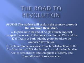 The road to revolution