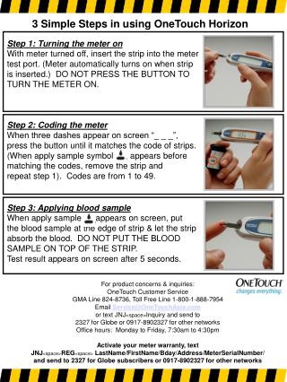 3 Simple Steps in using OneTouch Horizon