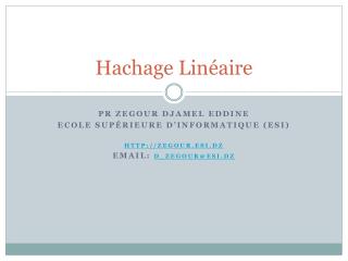 Hachage Linéaire