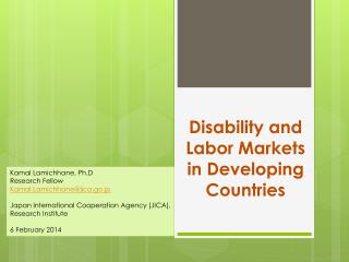 Disability and Labor Markets in Developing Countries