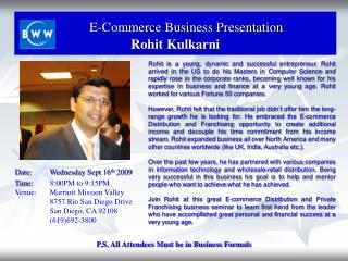 E-Commerce Business Presentation Rohit Kulkarni