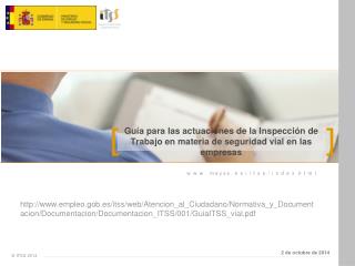 Guía para las actuaciones de la Inspección de Trabajo en materia de seguridad vial en las empresas