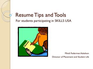 Resume Tips and Tools