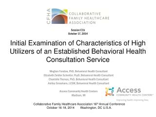 Meghan Fondow , PhD, Behavioral Health Consultant