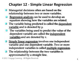 Regression analysis can be used to develop an
