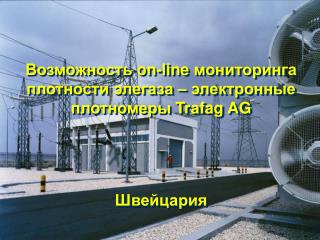 Возможность on-line мониторинга плотности элегаза – электронные плотномеры Trafag AG Швейцария