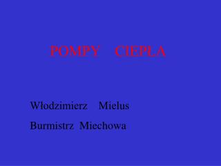 POMPY CIEPŁA