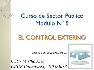 Curso de Sector Público Modulo N° 5