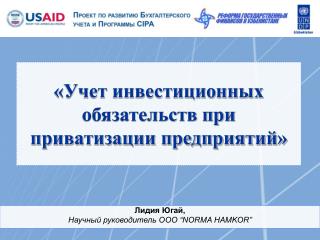 «Учет инвестиционных обязательств при приватизации предприятий»