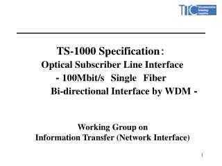 Working Group on Information Transfer (Network Interface)