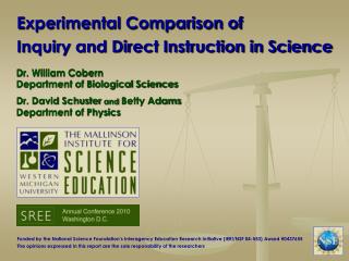 Experimental Comparison of Inquiry and Direct Instruction in Science