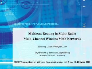 Multicast Routing in Multi-Radio Multi-Channel Wireless Mesh Networks