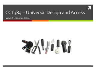 CCT384 – Universal Design and Access