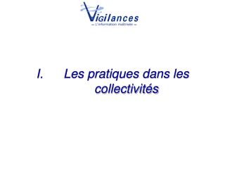 Les pratiques dans les collectivités