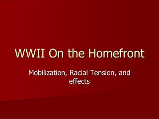 WWII On the Homefront