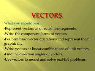 Vectors