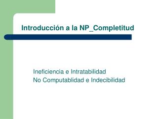 Introducción a la NP_Completitud
