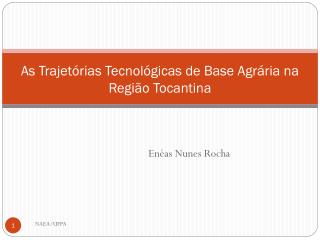 As Trajetórias Tecnológicas de Base Agrária na Região Tocantina