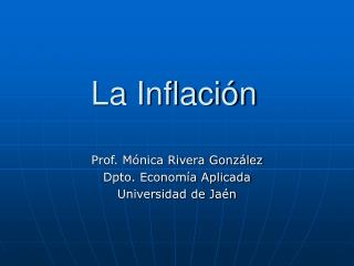 La Inflación