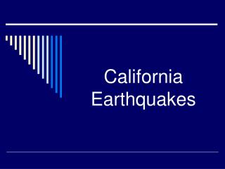 California Earthquakes