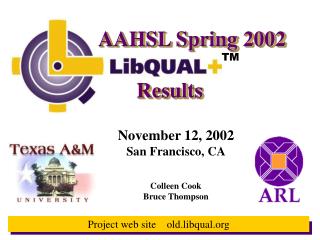 Project web site old.libqual