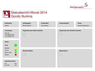 Statusbericht Monat 2014 Gondo Illumnia