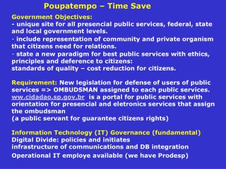 Poupatempo – Time Save