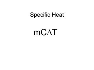 Specific Heat