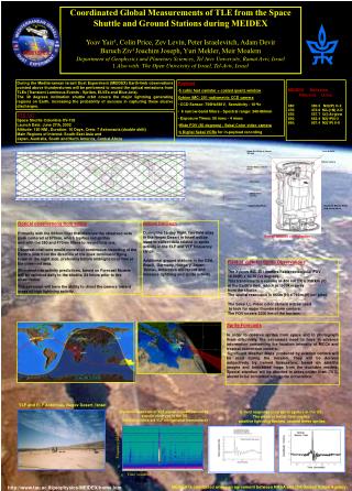 Coordinated Global Measurements of TLE from the Space Shuttle and Ground Stations during MEIDEX