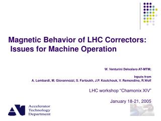Magnetic Behavior of LHC Correctors: Issues for Machine Operation