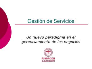 Gestión de Servicios