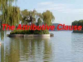 The Attributive Clause