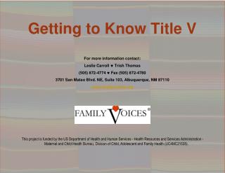 Getting to Know Title V