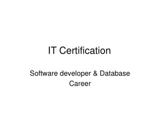 IT Certification